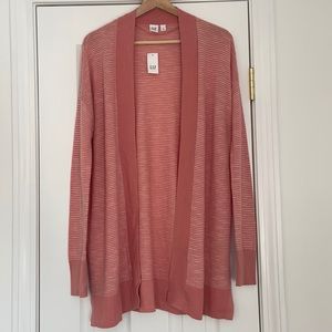 Gap NWT Pink Striped Cardigan